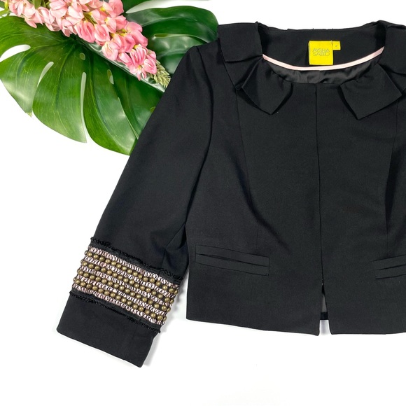 NWOT Aysha Saeed (now Aysha NY) black blazer Sz 4 - Picture 2 of 16